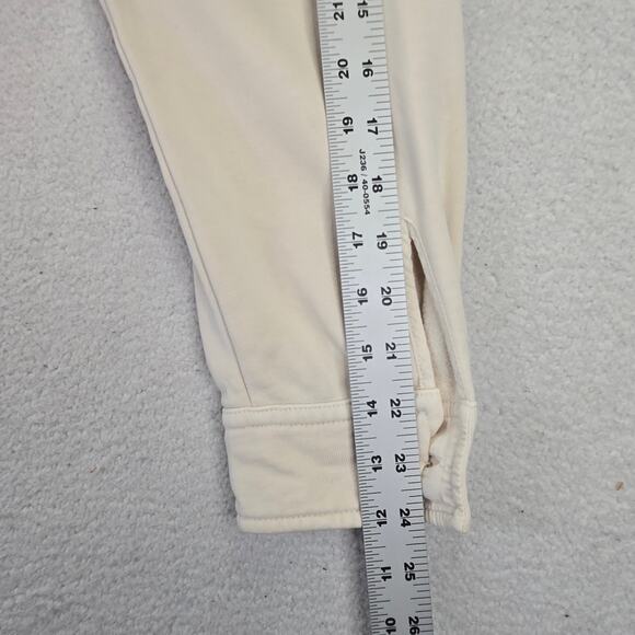 Good American Fleece Shacket Womens L/XL 3/4 Bone Casual Button Down Long Sleeve - Picture 10 of 14